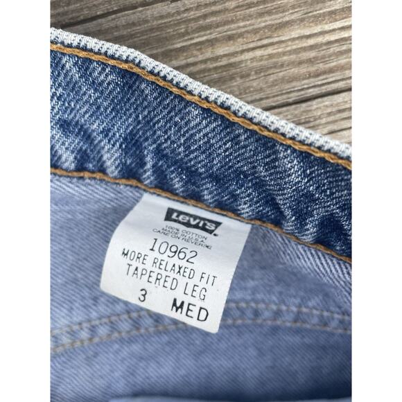 Vintage 1996 Levis More Relaxed Fit Tapered Leg Orange Tab Jeans Sz 3 13x32 USA - Picture 5 of 10